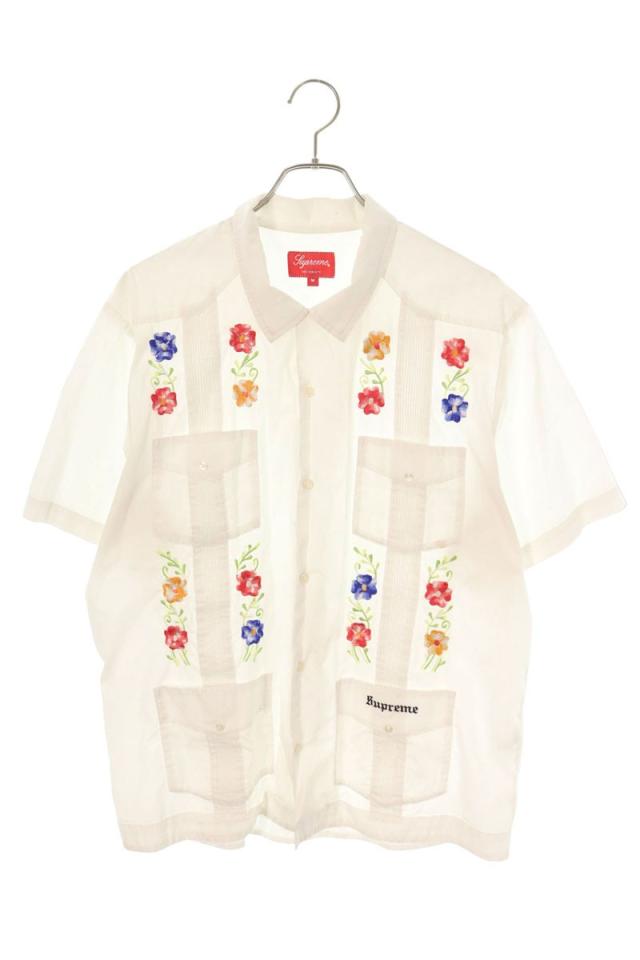 シュプリーム サイズ:M 花柄刺繍キューバ半袖シャツ 中古 BS99