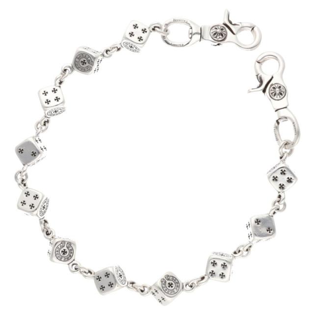 クロムハーツ サイズ:11LINK  DICE LINK-2 2クリップダイス シルバーウォレットチェーン 中古 SJ02