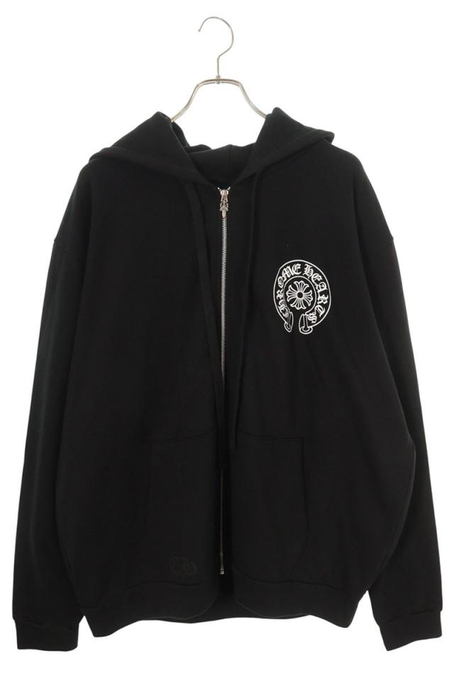 クロムハーツ サイズ:XL  SWTSHRT HD ZIP LTD ソウル限定バックホースシューシップアップパーカー 中古 SJ02