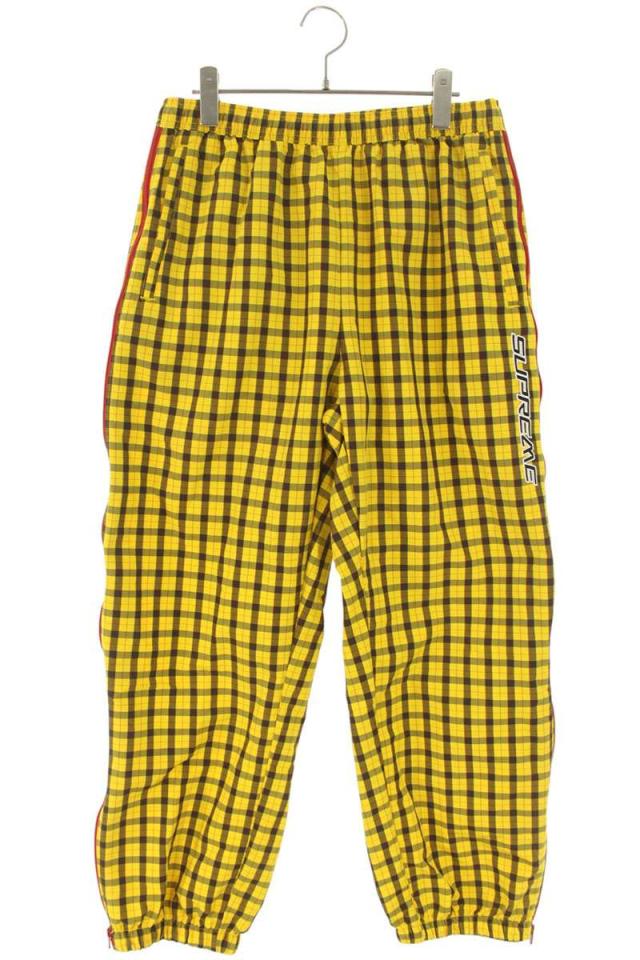 シュプリーム サイズ:M  25SS  Contrast Zip Warm Up Pant チェックワームアップロングパンツ 中古 BS99