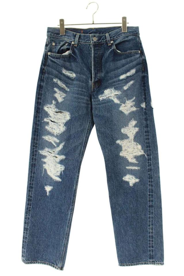 オールウェイズアウトオブストック サイズ:S  HA-022306527 クラッシュ加工デニムパンツ 中古 BS99