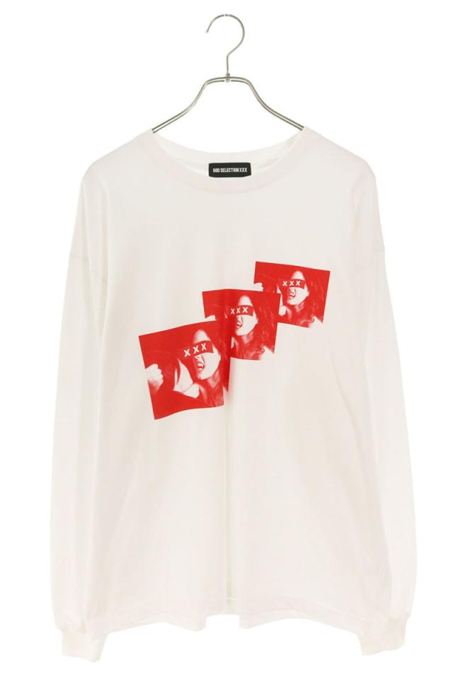 ゴッドセレクショントリプルエックス サイズ:L グラフィックロゴプリント長袖カットソー 中古 BS99