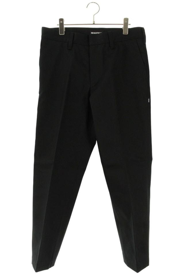 ゴッドセレクショントリプルエックス サイズ:L ロゴ刺繍チノロングパンツ 中古 BS99