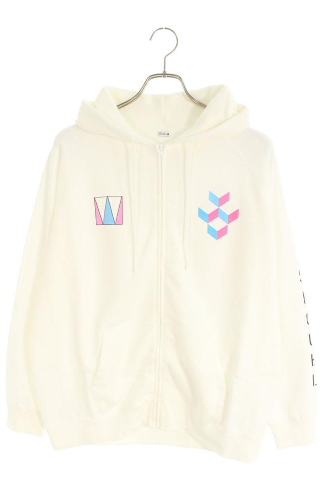 シークエル サイズ:M  24SS  WE-24SS-HD-02 WEEKENDロゴプリントジップパーカー 中古 BS99