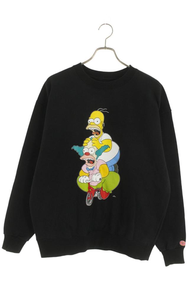 シークエル サイズ:L  24AW  SQ-24AW-TSCS-01 Simpsonsプリントスウェット 中古 BS99