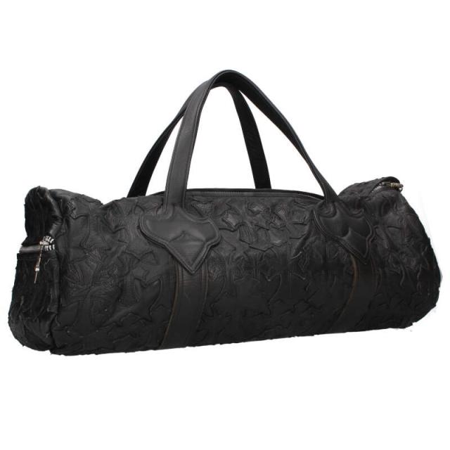 クロムハーツ   DUFFLE GYM BAG-CEME ダッフルバッグ セメタリークロスパッチダガージップレザーボストンバッグ 中古 SS07