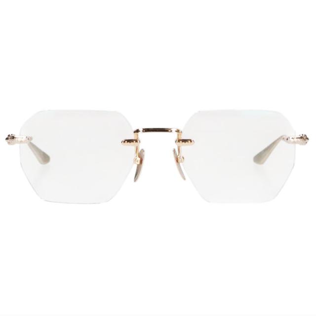 クロムハーツ サイズ:52□21　148  HOLE SHOT サイドクロスモチーフコールドコーティング眼鏡 中古 SJ02