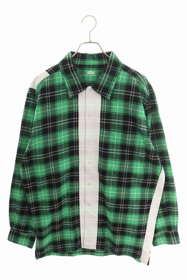 シークエル サイズ:L ラインデザインチェック長袖シャツ 中古 BS99