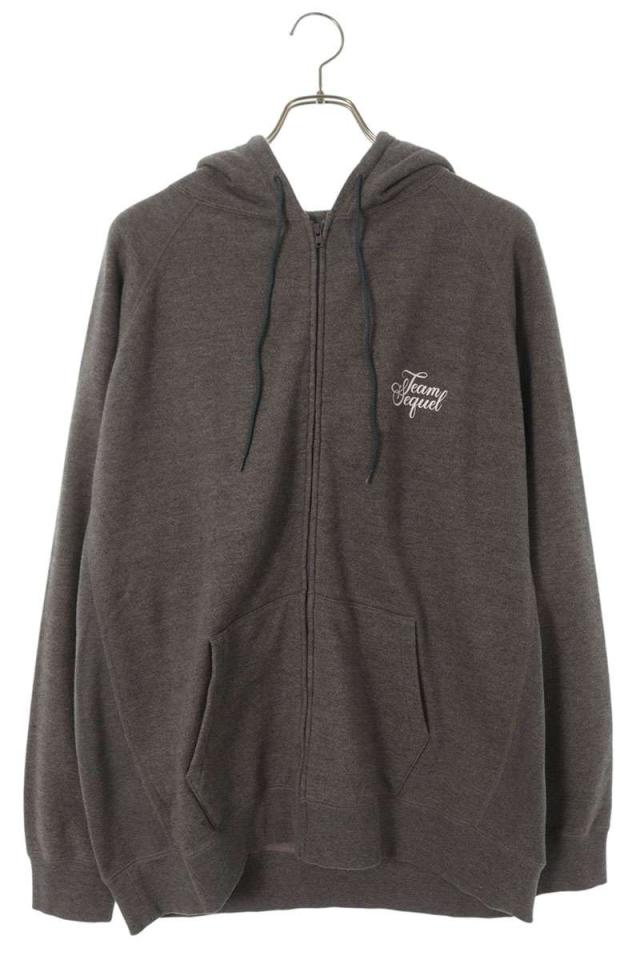 シークエル サイズ:L ロゴプリントジップパーカー 中古 BS99