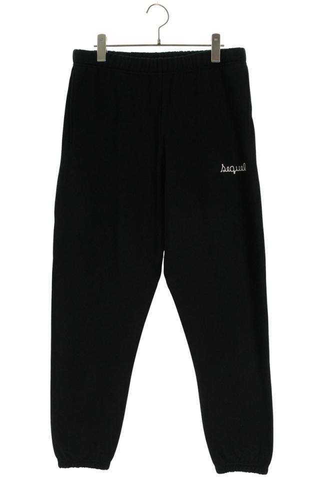シークエル サイズ:L ロゴ刺繍スウェットロングパンツ 中古 BS99