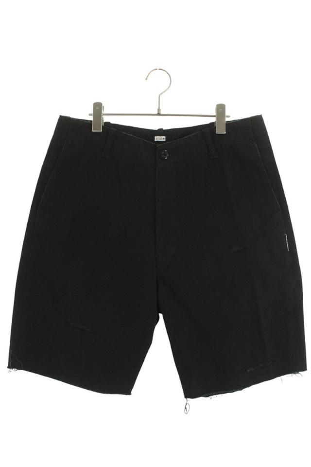 シークエル サイズ:L  TYPE-S ロゴプリント切りっぱなしハーフパンツ 中古 BS99