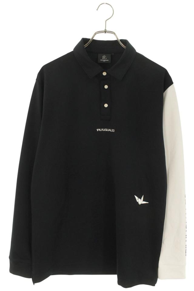 ウノピュウノウグァーレトレ サイズ:4  GDT007 GOLFバイカラーロゴポロ長袖カットソー 中古 BS99