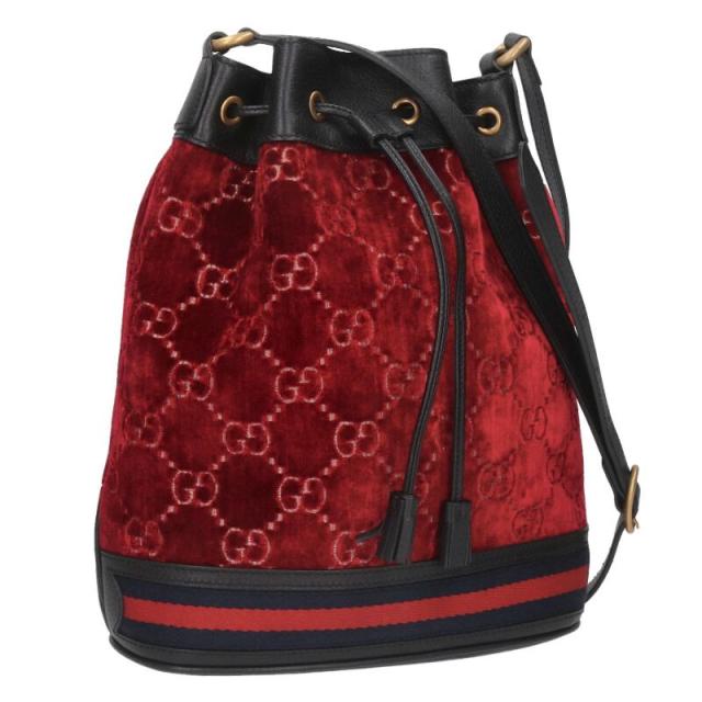グッチ   574960 GG柄ベルベットバケットショルダーバッグ 中古 BS99
