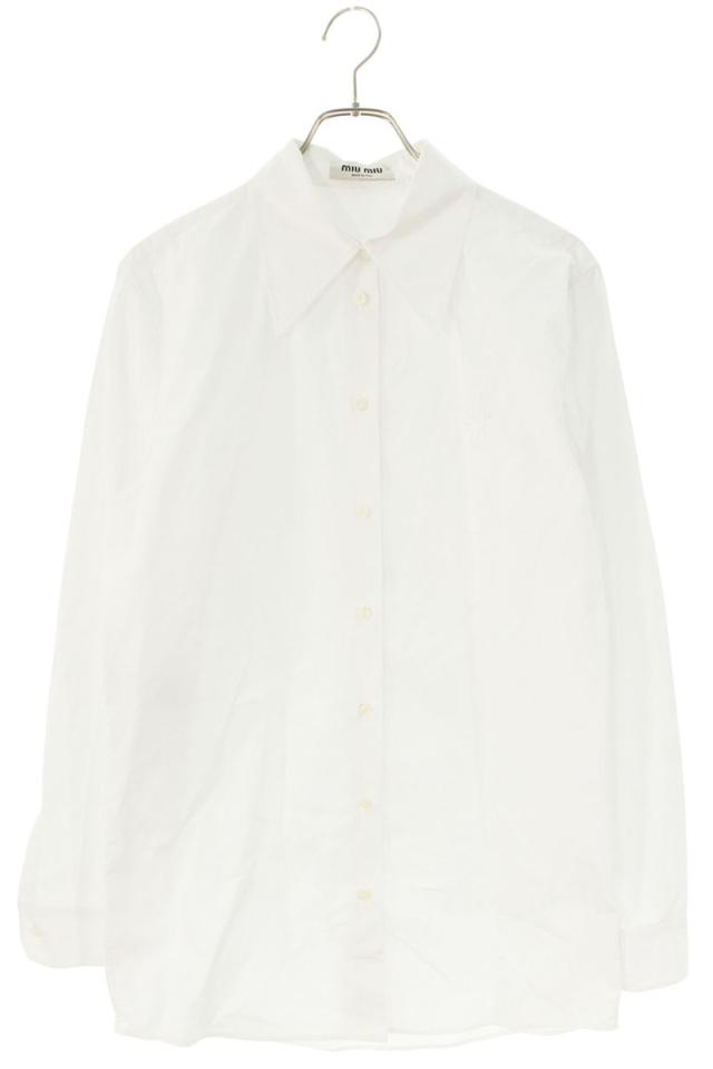ミュウミュウ サイズ:42  MK1818 ロゴ刺繍長袖シャツ 中古 SS13