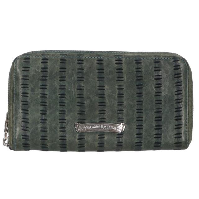 クロムハーツ   REC F ZIP ラウンドジップレザーウォレット財布 中古 OS06