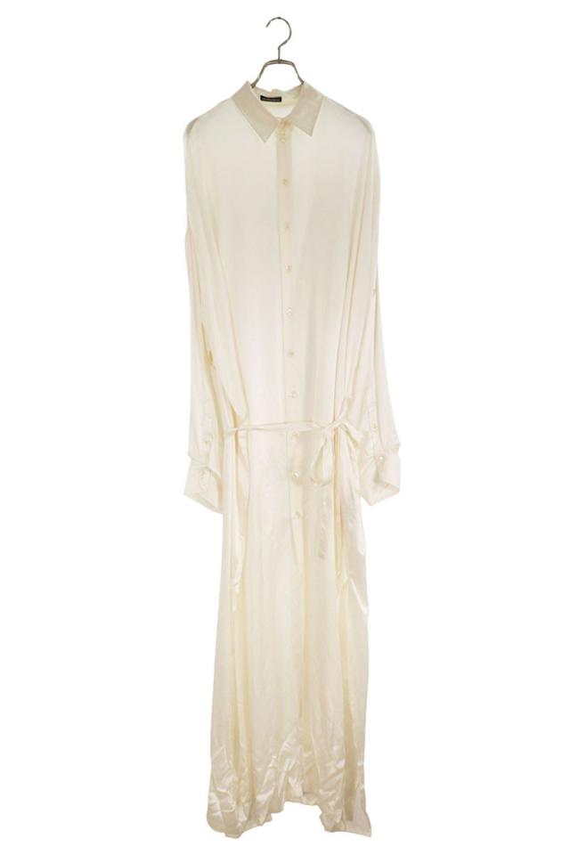 アンドゥムルメステール サイズ:36  2102-W-DR06-145-002 ベルト付きシルクロングシャツワンピース 中古 BS99