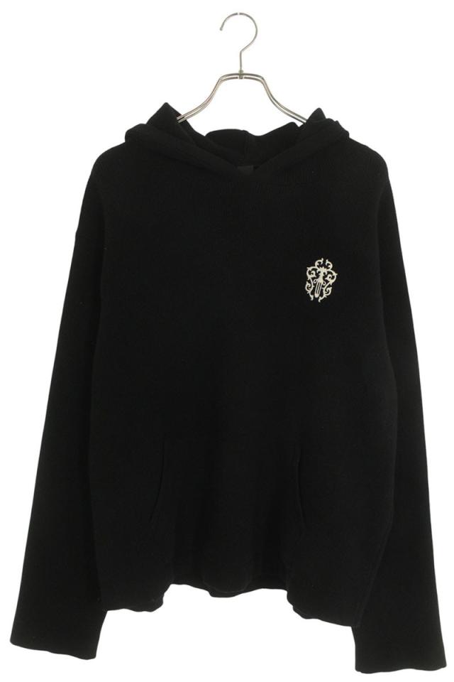クロムハーツ サイズ:L  SWTR REGULATOR HD ダガー刺繍カシミヤニットパーカー 中古 SJ02