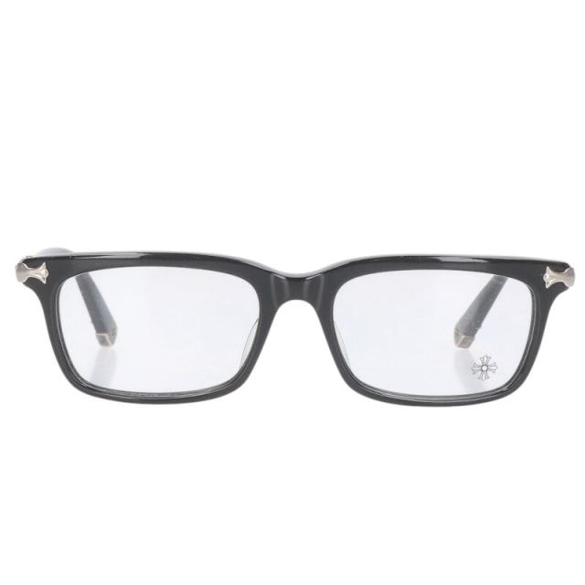 クロムハーツ サイズ:52□18-148 FUN HATCH クロステンプルスクエアフレーム眼鏡 中古 GZ11