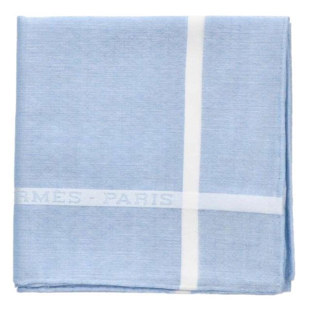 エルメス   Hパッサン Hロゴ総柄コットンハンカチ 中古 BS99