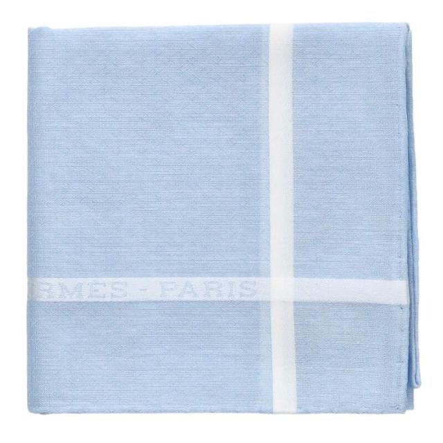 エルメス   Hパッサン Hロゴ総柄コットンハンカチ 中古 BS99