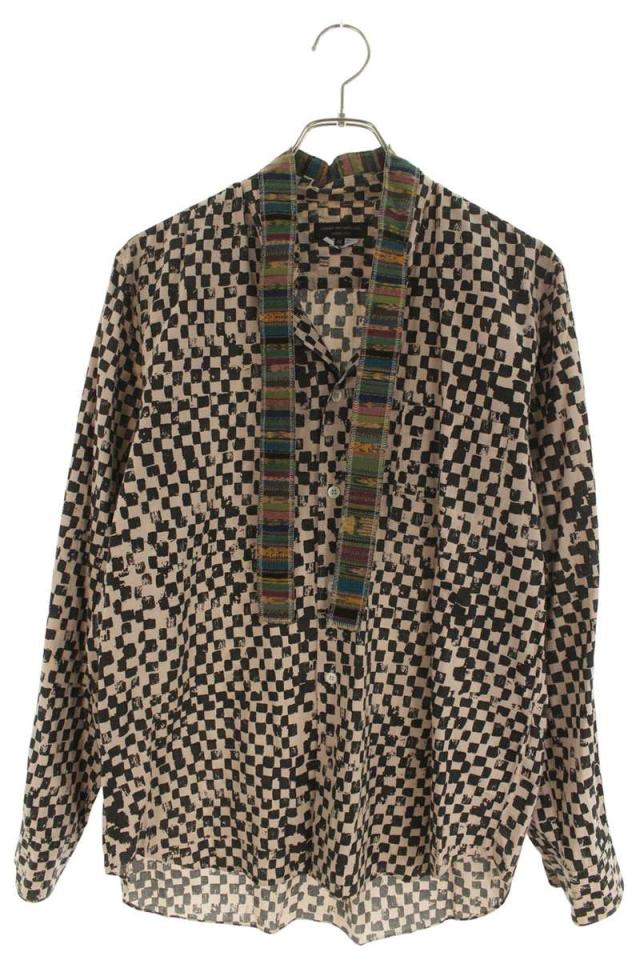 コムデギャルソンオムプリュス サイズ:SS  PT-B044 フラッグチェック長袖シャツ 中古 BS99