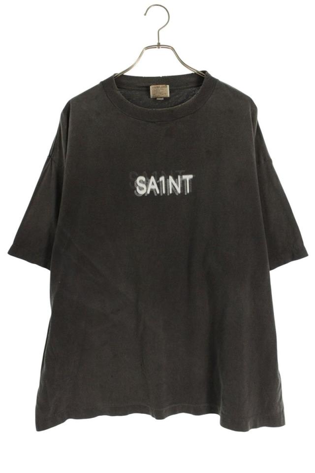 セントマイケル  フィアオブゴッド サイズ:XXL  SM-YS1-0000-003 ヴィンテージ加工ロゴプリントTシャツ 中古 SB01