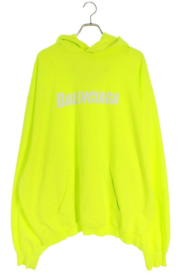 バレンシアガ サイズ:S  729361 TNVL2 デストロイ加工プルオーバーパーカー 中古 FK04