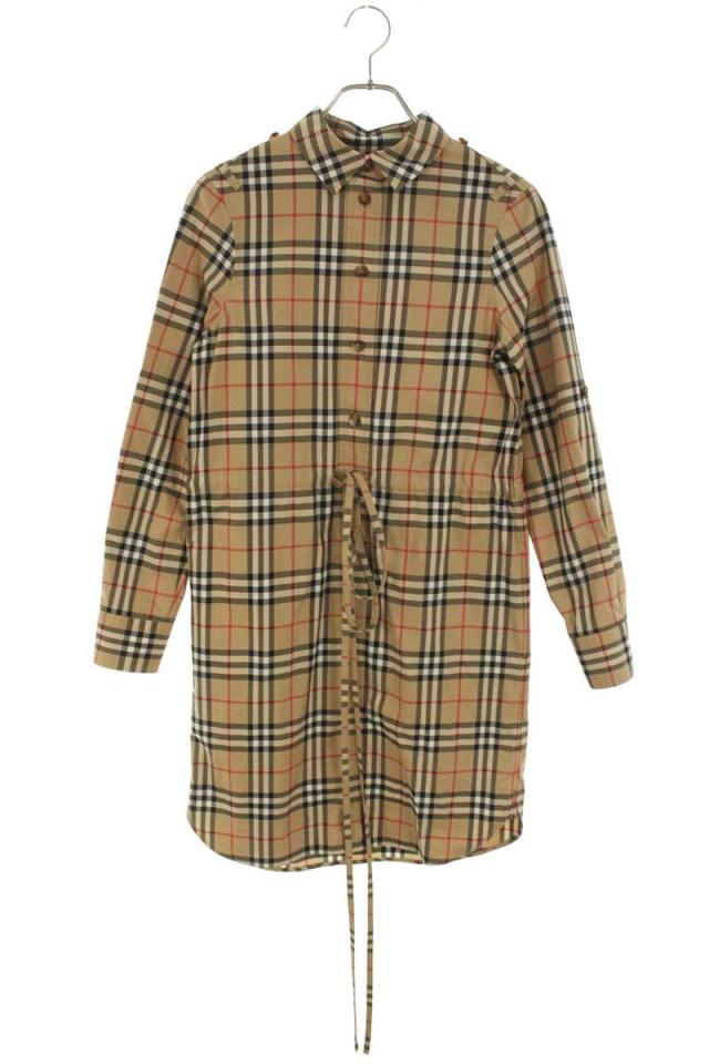 バーバリー サイズ:34  8021035 ノヴァチェックシャツワンピース 中古 BS99
