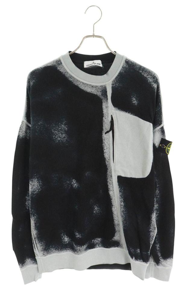 ストーンアイランド サイズ:L  7815627T2 ロゴワッペンスプレープリント長袖シャツ 中古 FK04