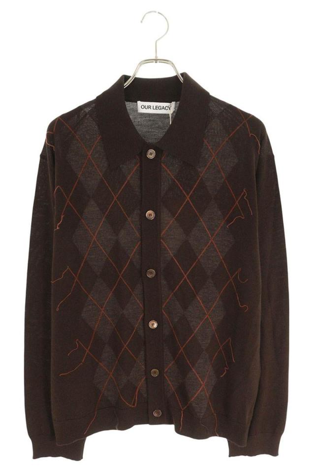 アワーレガシー サイズ:50  25AW  M4253EP チョコレートウールポロカーディガン 新古品 SB01