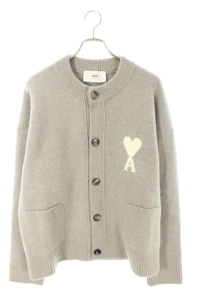 アミアレクサンドルマテュッシ サイズ:L  25AW  UKC366 ハートA刺繍ノーカラーカーディガン 新古品 OM10