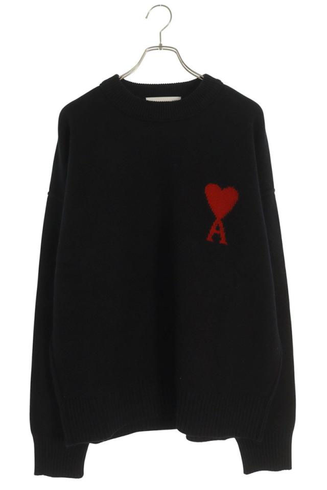 アミアレクサンドルマテュッシ サイズ:L  25AW  UKS838 ハートA刺繍クルーネックニット 新古品 SB01