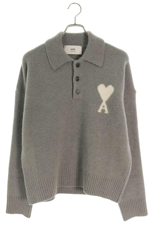 アミアレクサンドルマテュッシ サイズ:S  25AW  UPL408 ハートA刺繍ポロニット 新古品 SB01