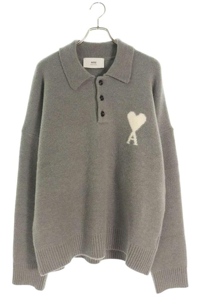 アミアレクサンドルマテュッシ サイズ:XL  25AW  UPL408 ハートA刺繍ポロニット 新古品 SB01