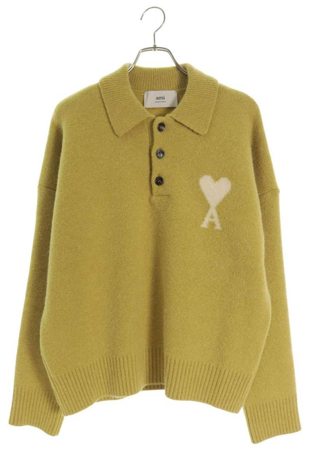 アミアレクサンドルマテュッシ サイズ:M  25AW  UPL408 ハートA刺繍ポロニット 新古品 SB01