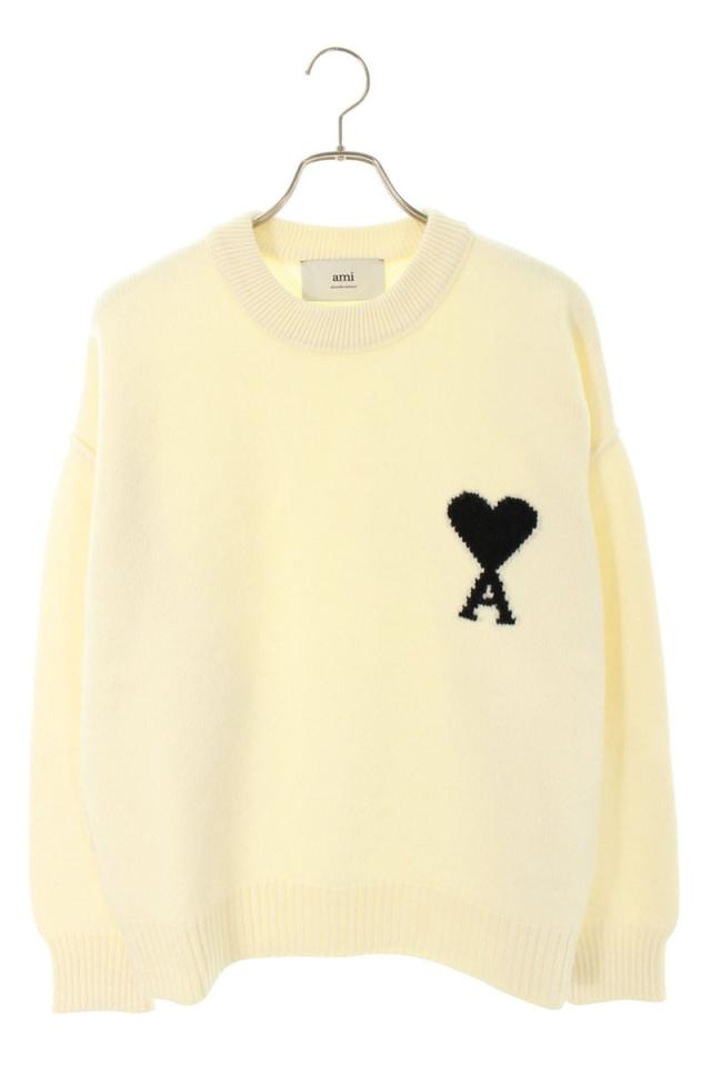 アミアレクサンドルマテュッシ サイズ:M  25AW  UKS838 ハートA刺繍クルーネックニット 新古品 OM10