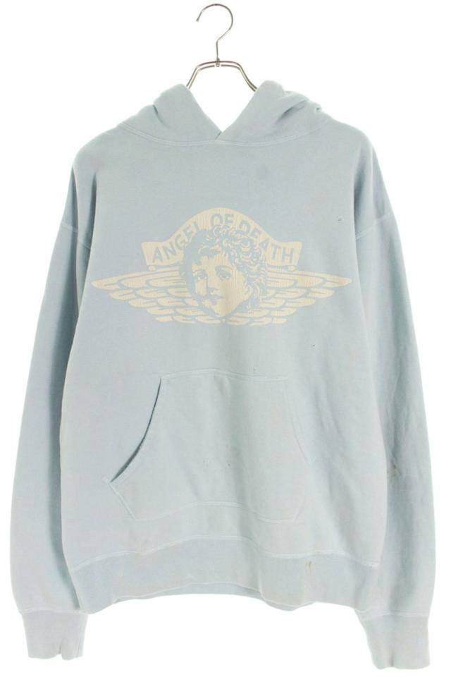 セントマイケル サイズ:L  SM-S21-0000-042 ヴィンテージ加工エンジェルプルオーバーパーカー 中古 SB01