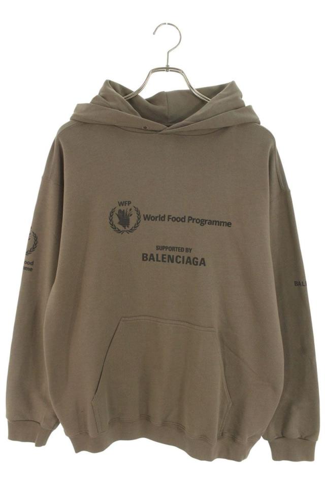 バレンシアガ サイズ:S  600583 TMVL1 WFPプリントプルオーバーパーカー 中古 BS99