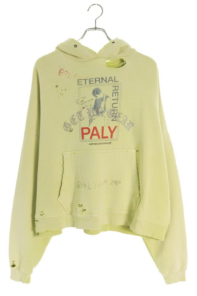 パリーハリウッド サイズ:XS/S  25AW  4U006Q3009 ペイントワッペンプルオーバーパーカー 新古品 SB01