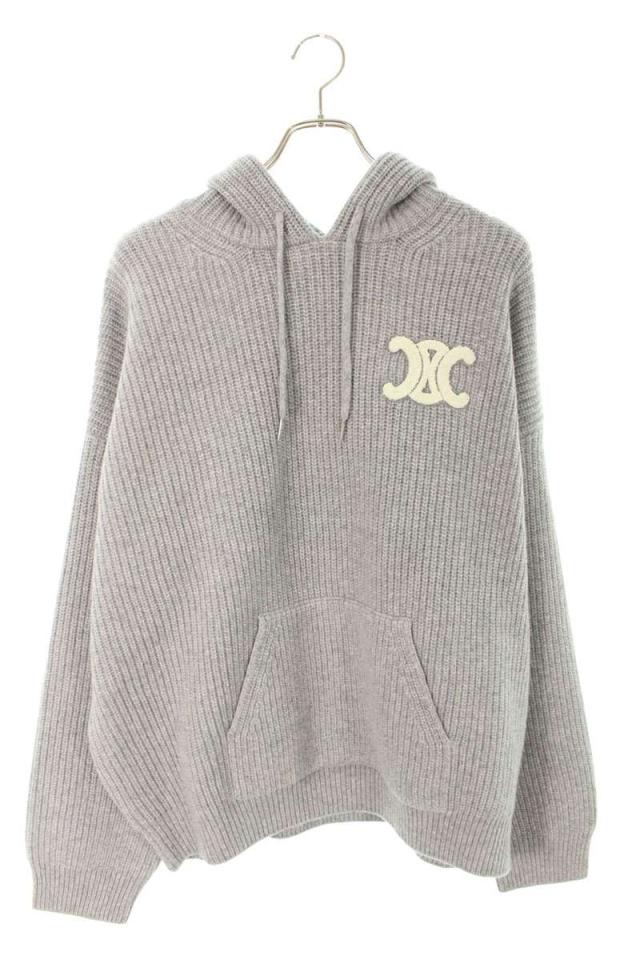 セリーヌ サイズ:M 25AW RY0FV0ZTQ トリオンフニットパーカー 新古品 SB01