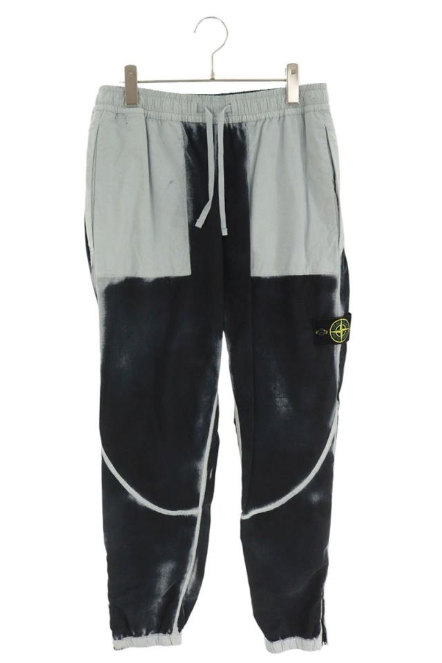 ストーンアイランド サイズ:31  23SS  7815318T3 ロゴワッペンスプレープリントロングパンツ 中古 FK04