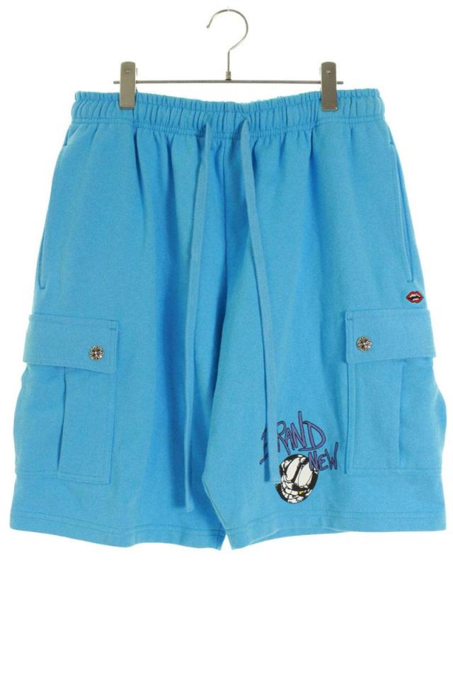 クロムハーツ サイズ:XXL  BRAINPPO BRAIN NEW HALF PANTS MATTY BOYブレインニュープリントハーフパンツ 中古 GZ11