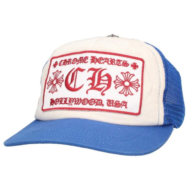 クロムハーツ サイズ:XXS  TRUCKER CAP CHパッチクロスボール付メッシュキャップ帽子 中古 SJ02