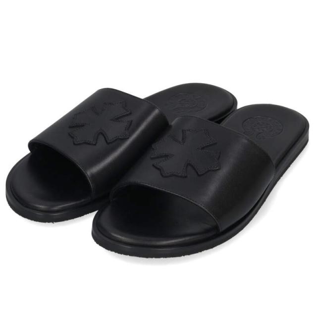 クロムハーツ サイズ:42  CH SLIDE LEATHER CHプラスパッチレザーサンダル 中古 OK15