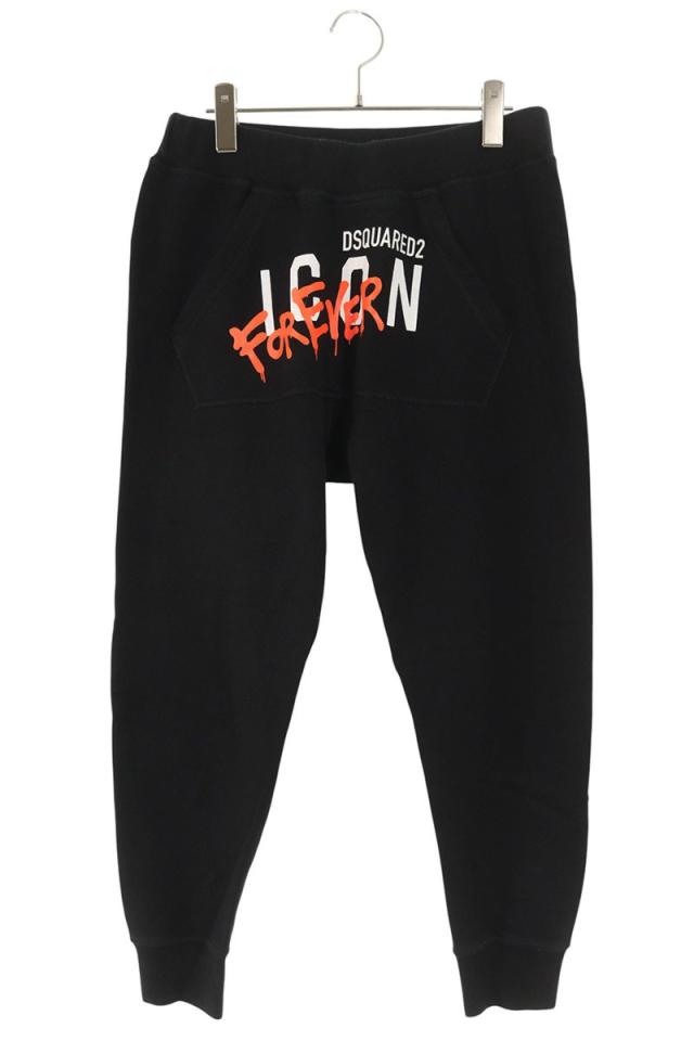 ディースクエアード サイズ:S  S79KA0026 フロントプリントスウェットロングパンツ 中古 BS99