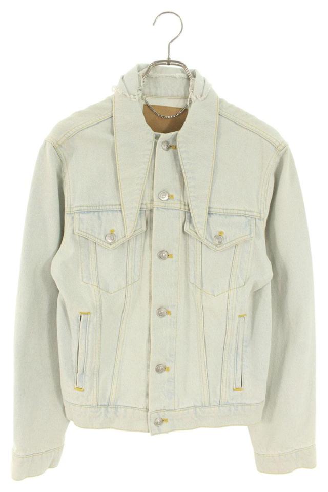 バレンシアガ サイズ:34  480004 TSB06 変形カラーウォッシュドデニムジャケット 中古 BS99