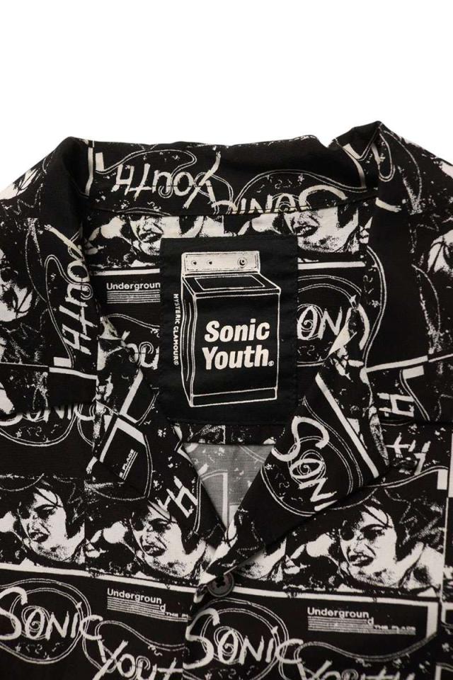 ヒステリックグラマー サイズ:M 02211AH02 Sonic Youth総柄開襟半袖シャツ 中古 BS99