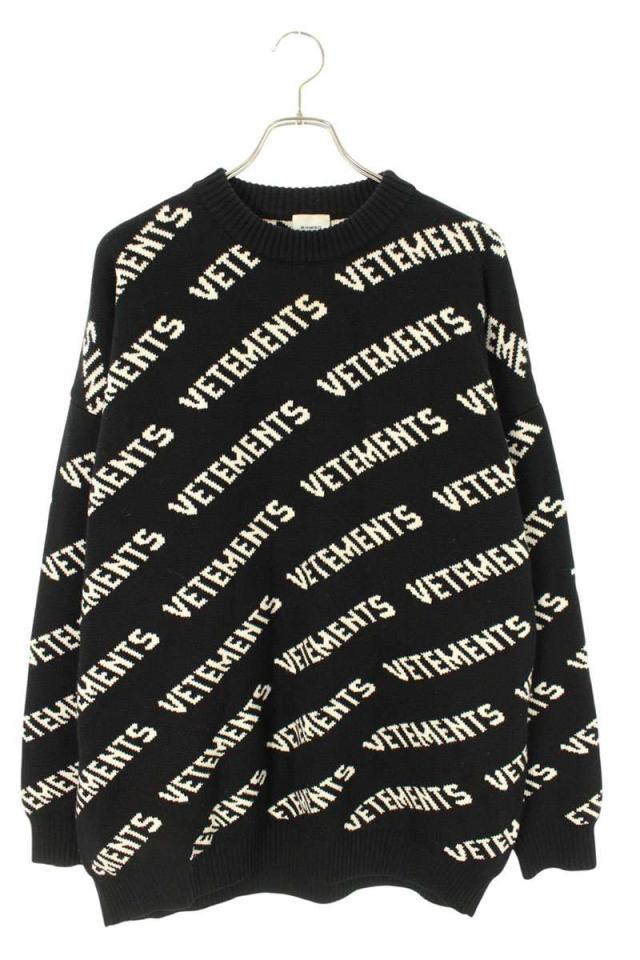 ヴェトモン サイズ:L  UA53KN300B オールオーバーロゴニット 中古 OM10