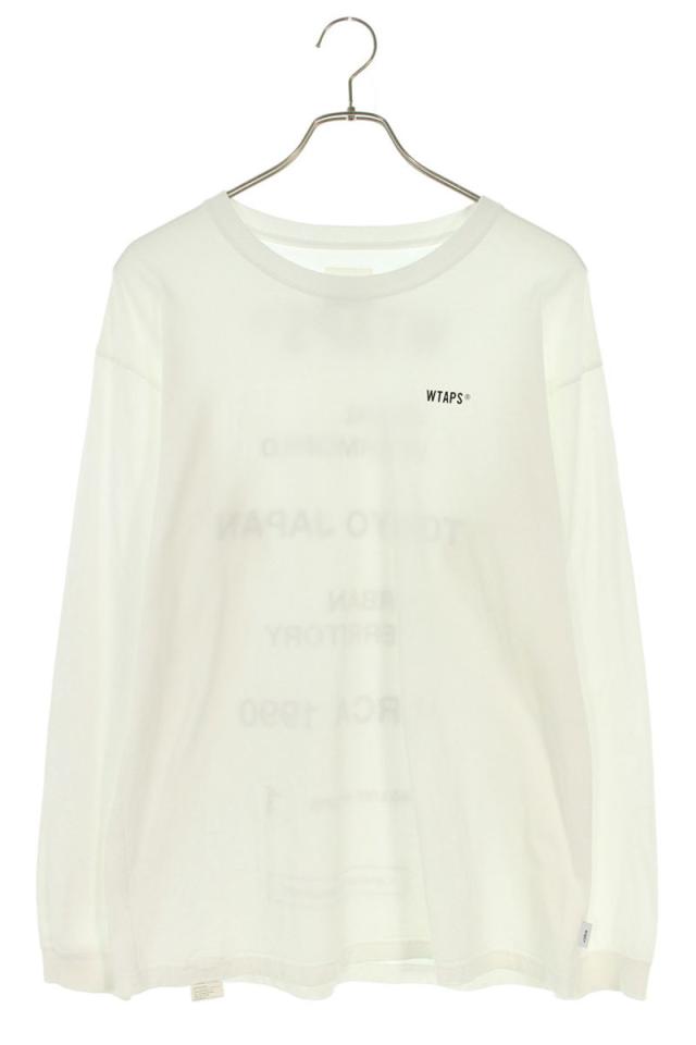 ダブルタップス サイズ:2 ロゴプリント長袖カットソー 中古 BS99