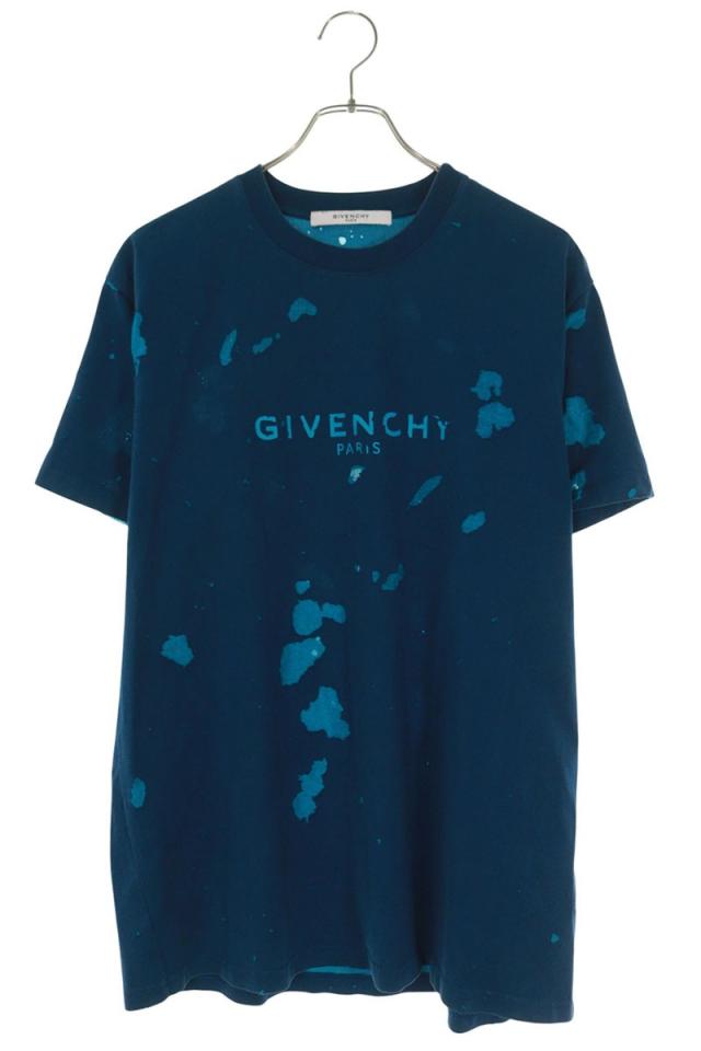 ジバンシィ サイズ:XS  BM70RV3Y41 デストロイ加工ロゴプリントTシャツ 中古 BS99